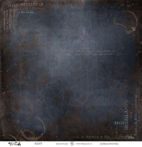 Papier do scrapbookingu 30x30 Maybe a man - NAVY UHK Gallery