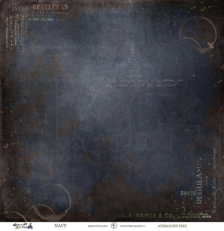 Papier do scrapbookingu 30x30 Maybe a man - NAVY UHK Gallery