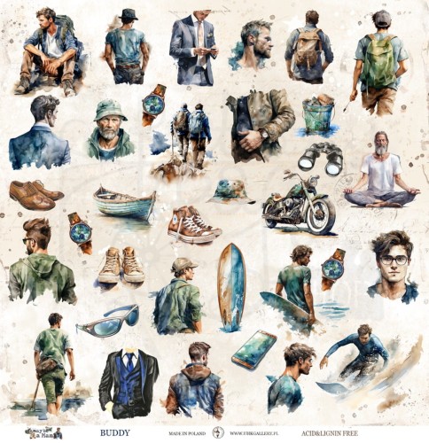 Papier do scrapbookingu 30x30 Maybe a man - BUDDY UHK Gallery
