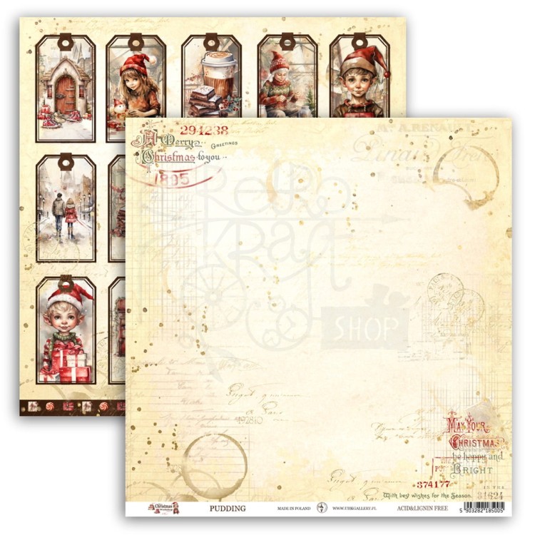 Zestaw papierów do scrapbookingu 30x30 The Christmas Workshop UHK Gallery