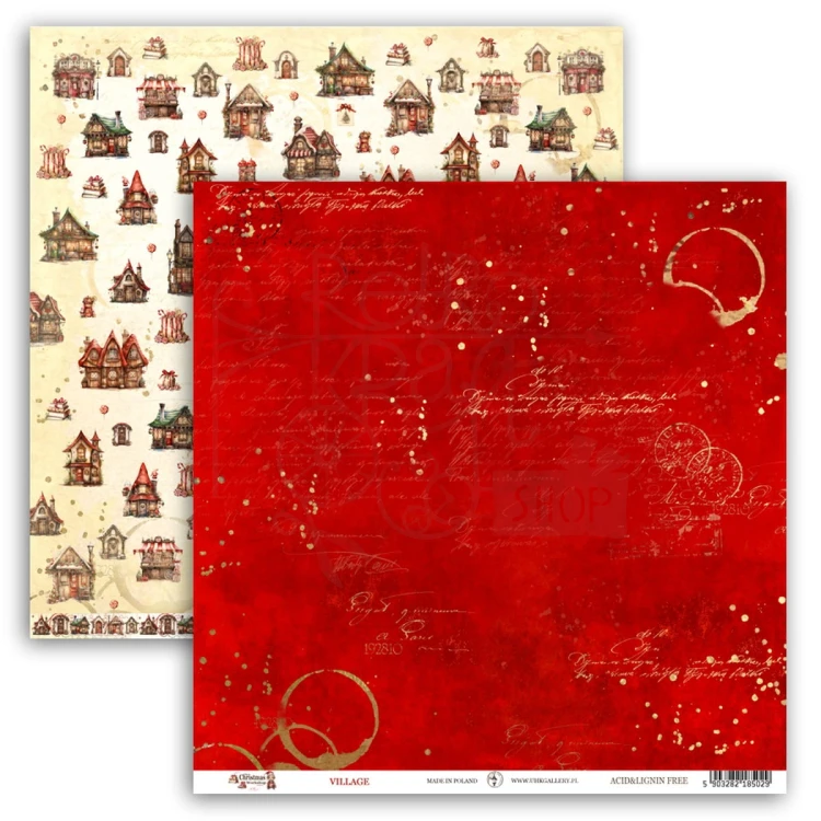 Papier do scrapbookingu 30x30 The Christmas Workshop - VILLAGE UHK Gallery