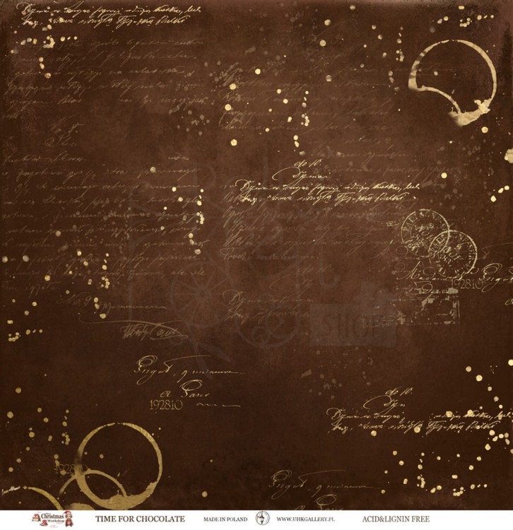 Papier do scrapbookingu 30x30 The Christmas Workshop - TIME FOR CHOCOLATE UHK Gallery