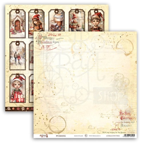 Papier do scrapbookingu 30x30 The Christmas Workshop - PUDDING UHK Gallery