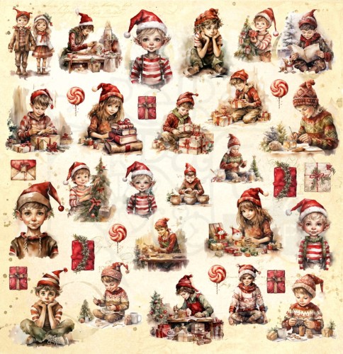 Papier do scrapbookingu 30x30 The Christmas Workshop - okładka UHK Gallery
