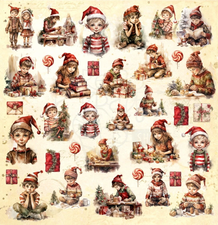 Papier do scrapbookingu 30x30 The Christmas Workshop - okładka UHK Gallery