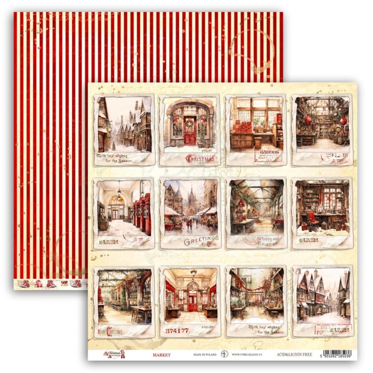 Papier do scrapbookingu 30x30 The Christmas Workshop - MARKET UHK Gallery