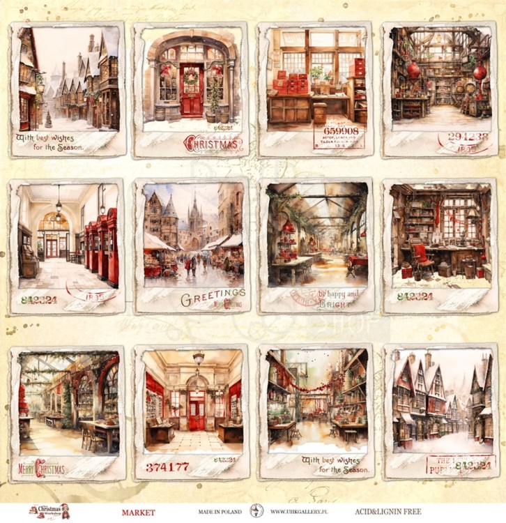 Papier do scrapbookingu 30x30 The Christmas Workshop - MARKET UHK Gallery