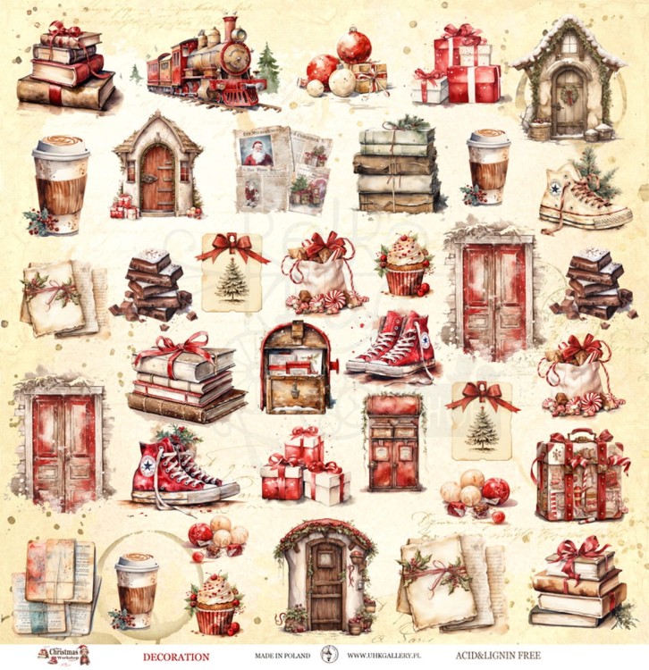 Papier do scrapbookingu 30x30 The Christmas Workshop - DECORATION UHK Gallery