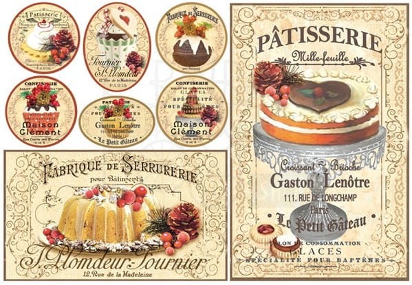 Papier ryżowy 48x33 Patisserie DFS339 Stamperia