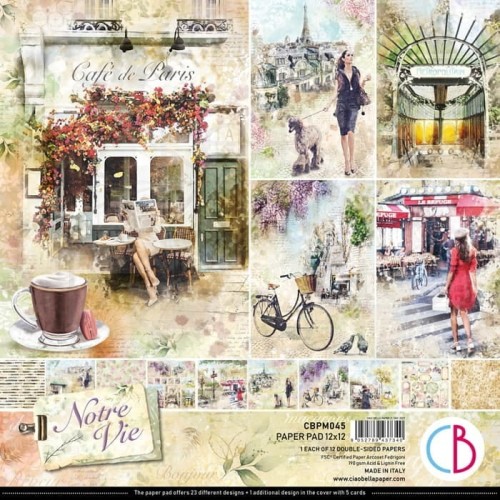 Zestaw papierów do scrapbookingu 30x30 Notre Vie CBPM045 Ciao Bella