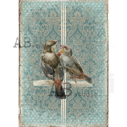 Papier ryżowy A4 Ptaki ID-1138 ABstudio