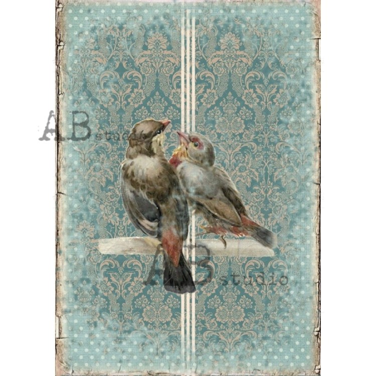 Papier ryżowy A4 Ptaki ID-1138 ABstudio