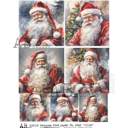 Papier ryżowy A4 Święty Mikołaj ID-2165 ABstudio