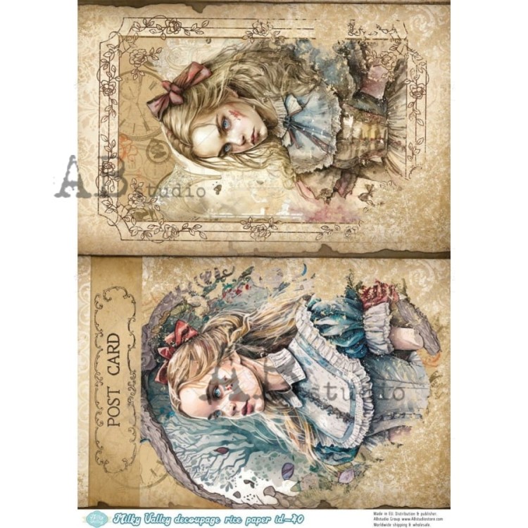 Papier ryżowy A4 Alicja w Krainie Czarów - Alicja ID-40 Milky Valley
