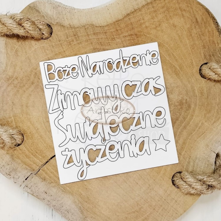 Tekturka Boże Narodzenie - zimowy czas - świąteczne życzenia Artistiko