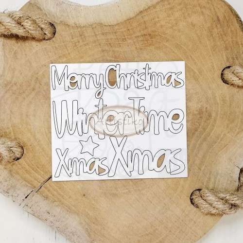 Tekturka Merry Christmas - Winter time - xmas Artistiko