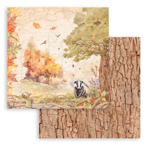 Zestaw papierów do scrapbookingu 20x20 Woodland SBBS92 Stamperia