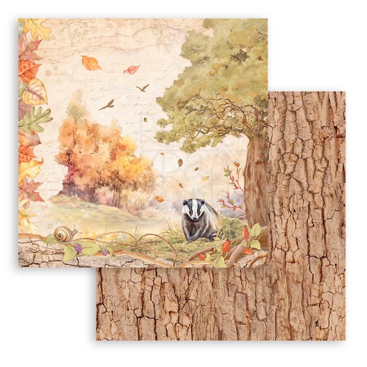 Zestaw papierów do scrapbookingu 20x20 Woodland SBBS92 Stamperia