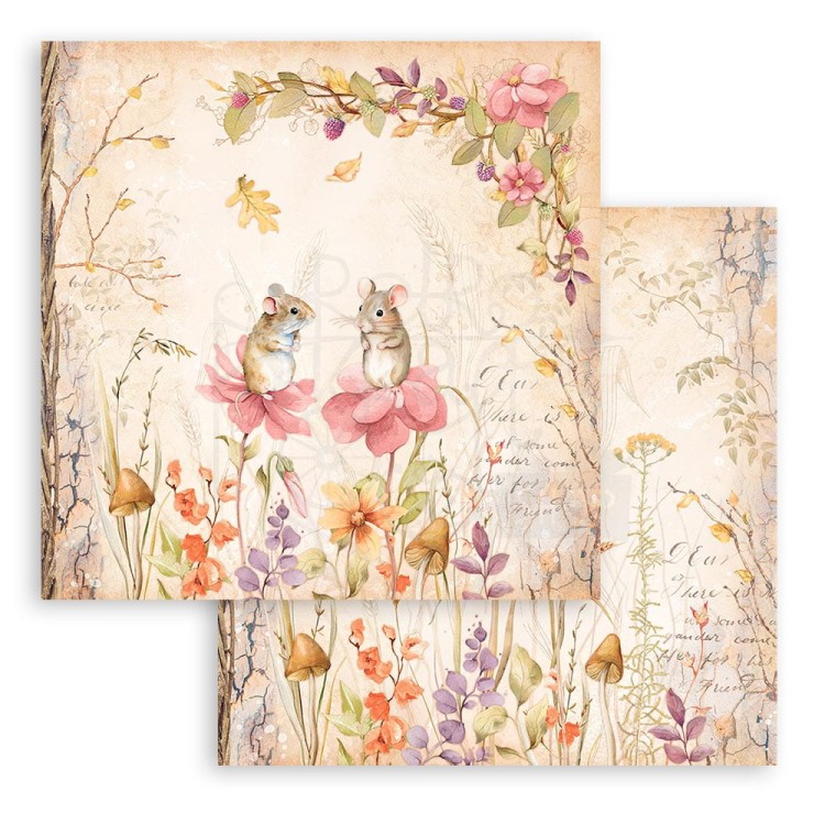 Zestaw papierów do scrapbookingu 20x20 Woodland SBBS92 Stamperia
