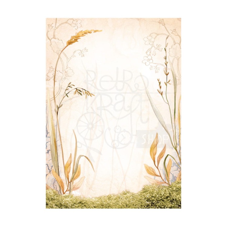 Papier ryżowy A6 Woodland Background - zestaw 8szt DFSAK6011 Stamperia