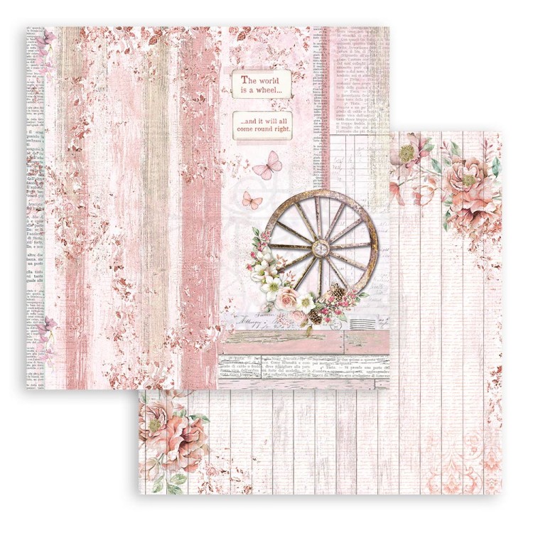 Zestaw papierów do scrapbookingu 20x20 Rose Land SBBS85 Stamperia