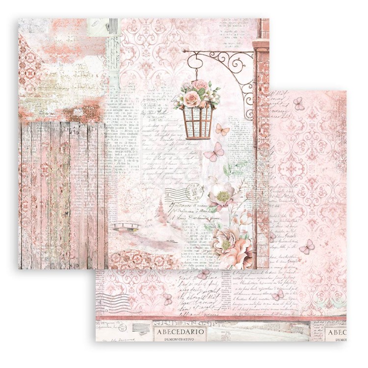 Zestaw papierów do scrapbookingu 20x20 Rose Land SBBS85 Stamperia