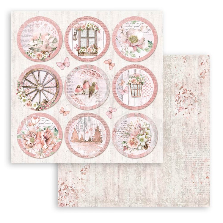 Zestaw papierów do scrapbookingu 20x20 Rose Land SBBS85 Stamperia