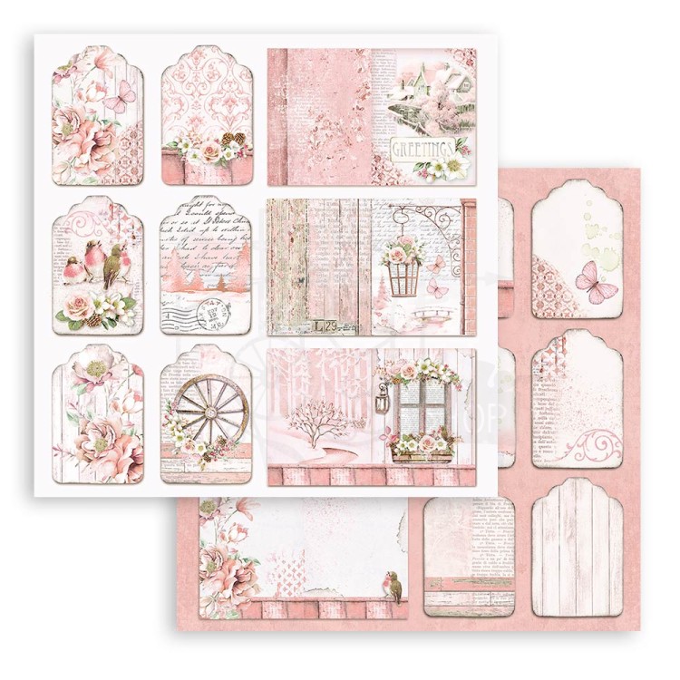 Zestaw papierów do scrapbookingu 20x20 Rose Land SBBS85 Stamperia