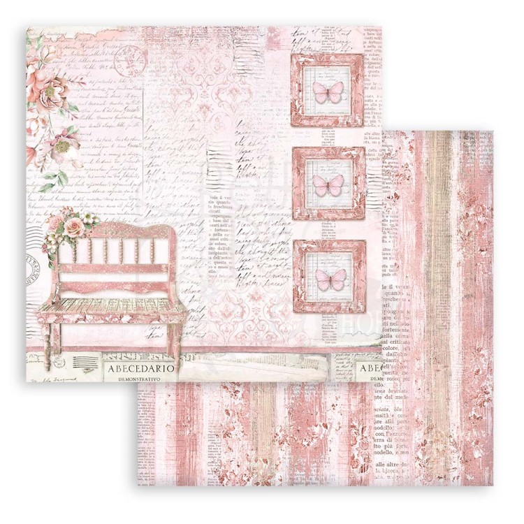 Zestaw papierów do scrapbookingu 20x20 Rose Land SBBS85 Stamperia