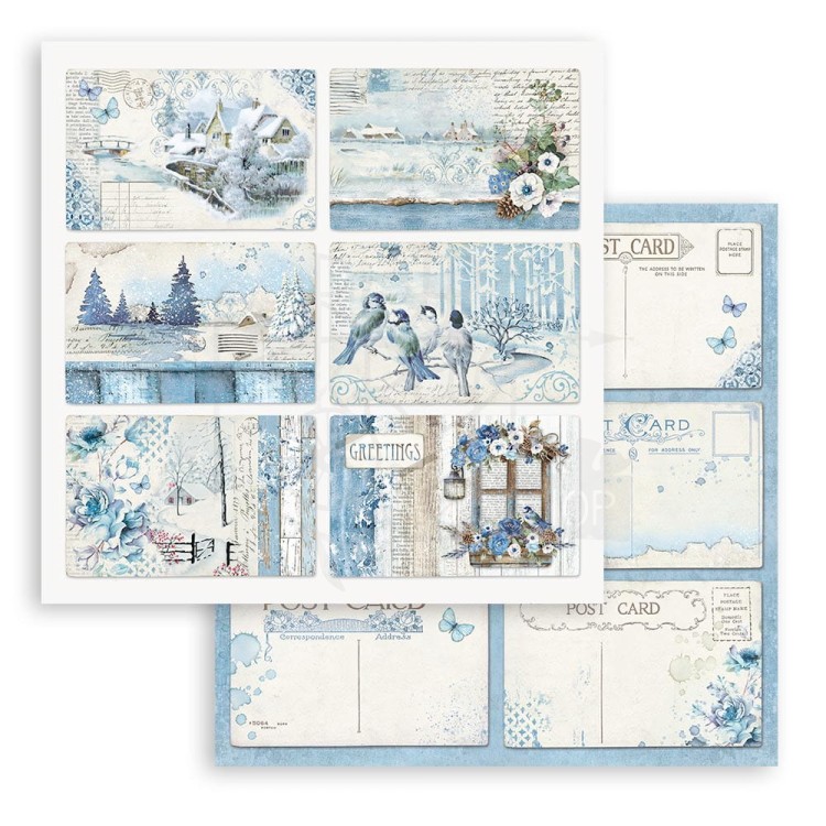 Zestaw papierów do scrapbookingu 20x20 Blue Land SBBS84 Stamperia