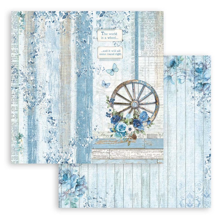 Zestaw papierów do scrapbookingu 20x20 Blue Land SBBS84 Stamperia