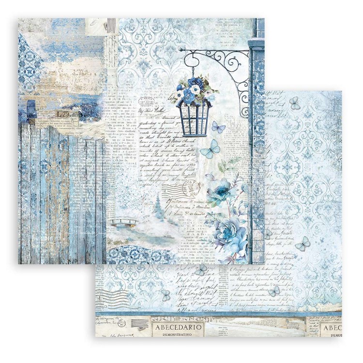 Zestaw papierów do scrapbookingu 20x20 Blue Land SBBS84 Stamperia