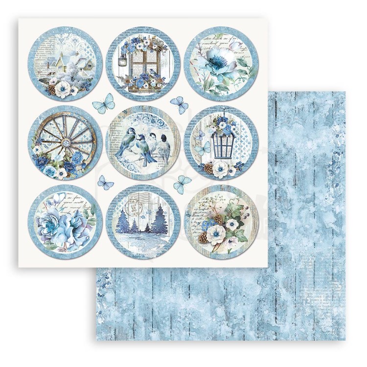 Zestaw papierów do scrapbookingu 20x20 Blue Land SBBS84 Stamperia