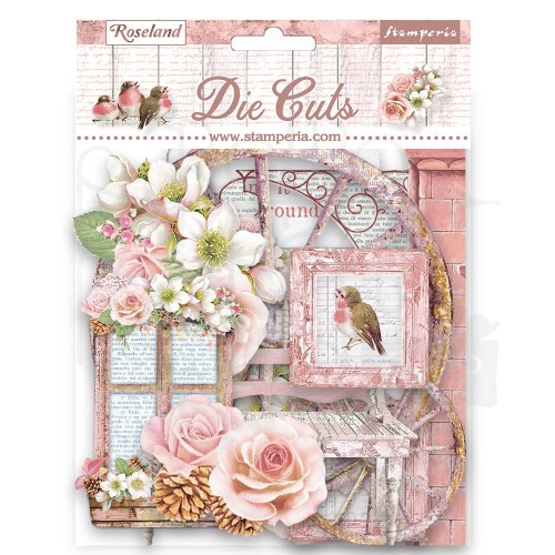 Ozdoby kształty tekturowe Die Cuts Rose Land DFLDC80 Stamperia