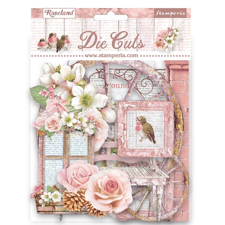 Ozdoby kształty tekturowe Die Cuts Rose Land DFLDC80 Stamperia