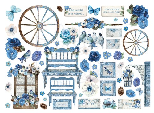 Ozdoby kształty tekturowe Die Cuts Blue Land DFLDC79 Stamperia