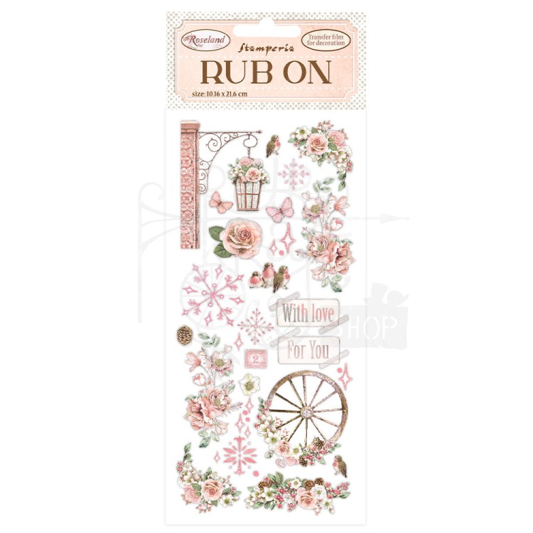 Rub-on transfer 10x21.6cm Rose Land DFLRB35 Stamperia