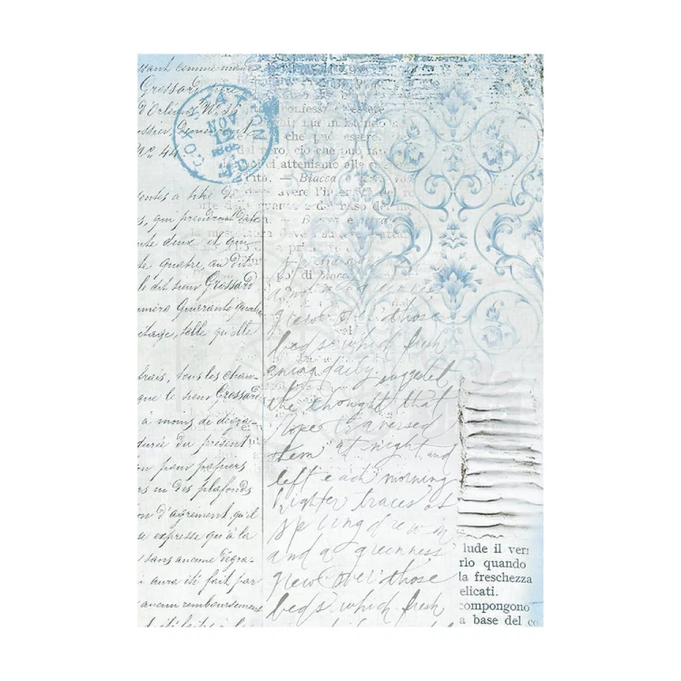 Rub-on transfer 10x21.6cm Blue Land DFLRB34 Stamperia
