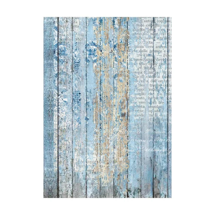 Rub-on transfer 10x21.6cm Blue Land DFLRB34 Stamperia