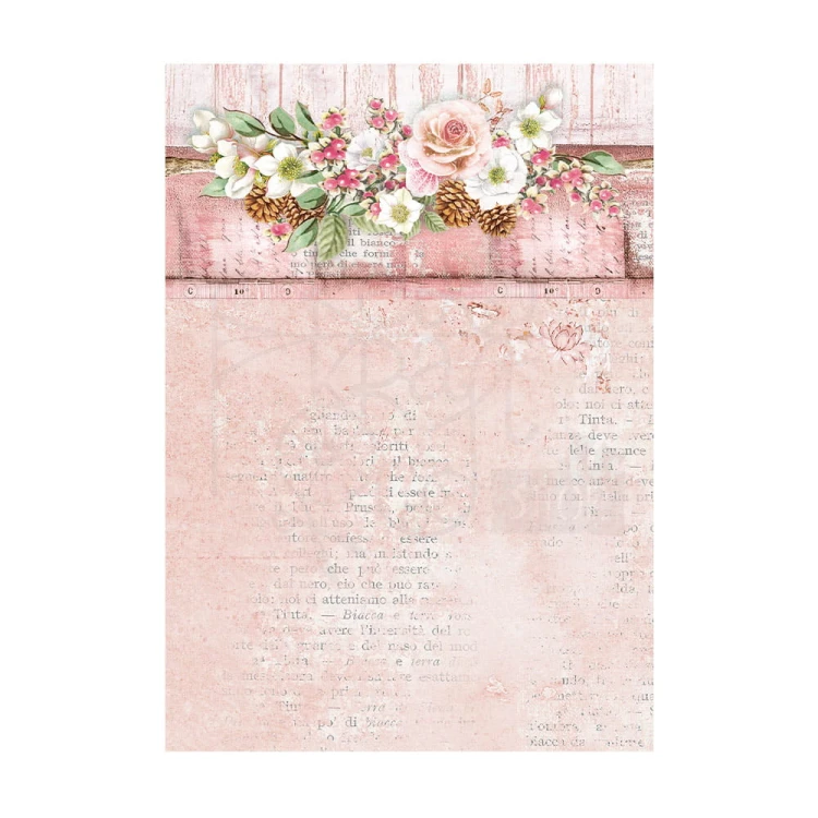 Papier ryżowy A6 Rose Land Background - zestaw 8szt DFSAK6006 Stamperia
