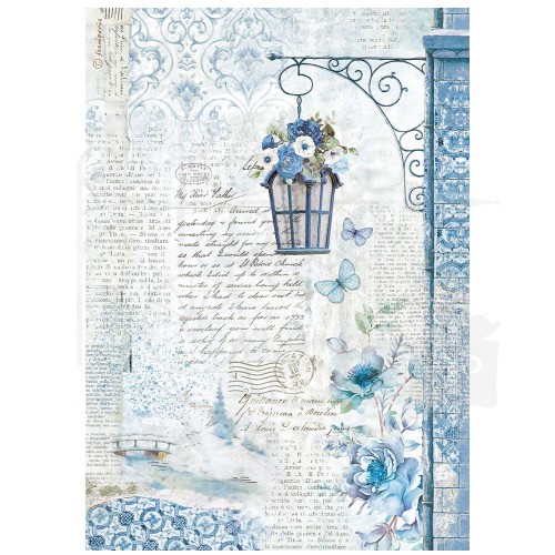 Papier ryżowy A4 Blue Land Latarnia DFSA4785 Stamperia