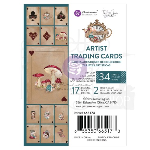 Ozdoby papierowe Karty do gry Playing Cards Lost In Wonderland 34szt 665173 Prima