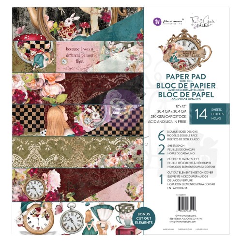 Zestaw papierów o scrapbookingu 30x30 Lost In Wonderland 665111 Prima