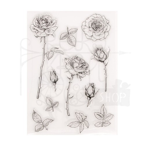 Stempel akrylowy Róże 15x21cm - zestaw 11 szt