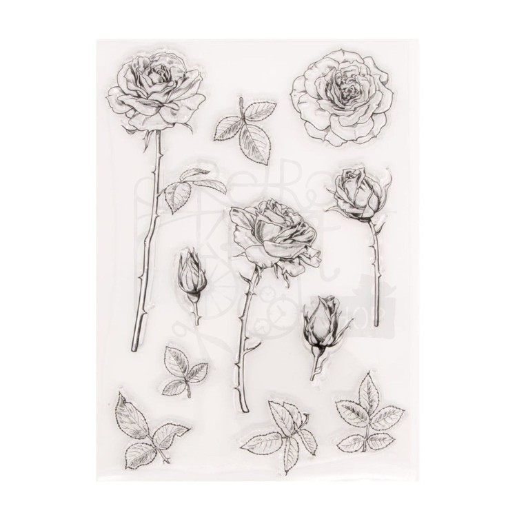 Stempel akrylowy Róże 15x21cm - zestaw 11 szt