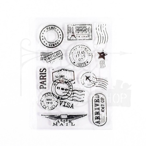 Stempel akrylowy Pieczątki 11x16cm - zestaw 11 szt