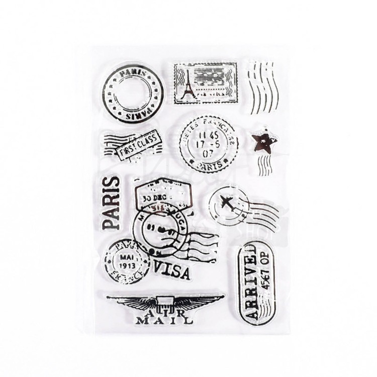Stempel akrylowy Pieczątki 11x16cm - zestaw 11 szt