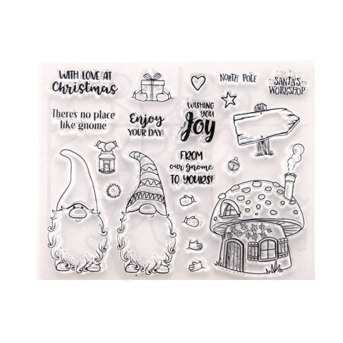 Stempel akrylowy Skrzaty 12.5cm x 15cm - zestaw 21 szt