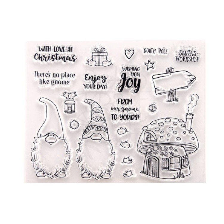 Stempel akrylowy Skrzaty 12.5cm x 15cm - zestaw 21 szt