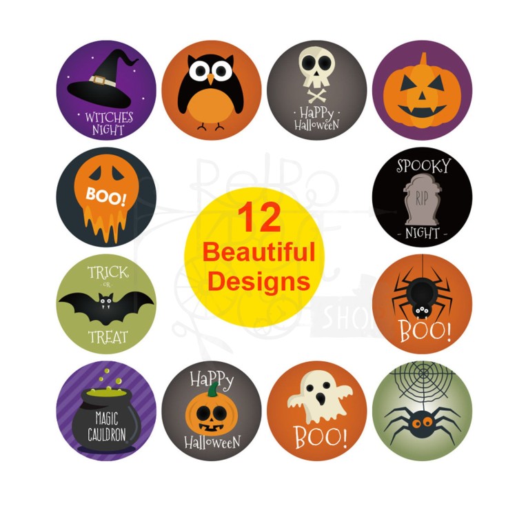 Naklejki z motywem Halloween - 24 szt
